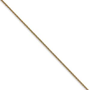 1mm, 14k Yellow Gold, Solid Parisian Wheat Chain Necklace, 20 Inch